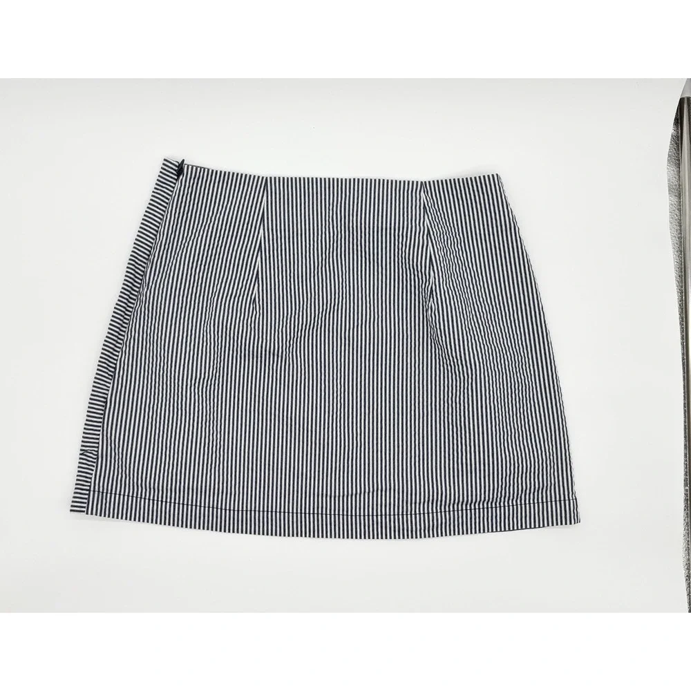 Urban Outfitters Women's Medium Saliorette Striped Mini Skirt Navy Blue White